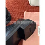miumiu 2025 Early Fall/Winter Collection 👞 Height-Increasing Academic Style Genuine Leather Shoes for Women - 3.5cm Embroidered Logo Block Heel - Image 17