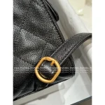 Chanel 25/26 Fall/Winter Collection 🖤 25bag Drawstring Design Chain ⛓️ Logo Caviar Mini Backpack - Image 4