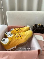 miumiu 2025 Spring/Summer Collection 🆕 Runway Style ~ Tyre Leather Sneakers 👟 Original-Grade Imported Knit Fabric / Suede Leather - 3 Colors Available - Image 14