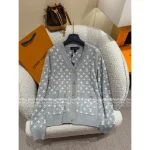 Louis Vuitton 2025 Autumn/Winter Collection 🤍 Embroidered Ingot Pattern Jacquard Logo Knit Cardigan - Full Color Range Available in Imported Kashmir Cashmere - Image 9