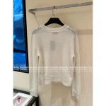 Vivienne Westwood 2025 Early Fall/Winter Collection 🪐 Saturn Jacquard Logo Round Neck Wool Knit Cardigan for Women - Image 9