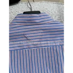 Prada 2025 New Collection 🆕 Academic Style Lapel Vertical Stripe Triangle Logo Tie-Waist Shirt Dress for Women - Image 12