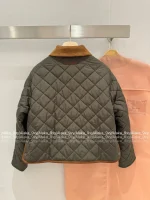 miumiu 2025 Fall/Winter Collection Suede & Quilted Pocket Detail Military Green Insulated Cotton Coat for Women - Image 24