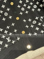 Louis Vuitton 2025 Autumn/Winter Collection 🤍 Embroidered Ingot Pattern Jacquard Logo Knit Cardigan - Full Color Range Available in Imported Kashmir Cashmere - Image 25