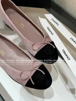 Chanel 2025 Early Fall Collection 🌈 Imported Calfskin Leather Bow-Tie Mary Jane Flats for Women - Balletcore Style - Image 16