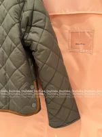 miumiu 2025 Fall/Winter Collection Suede & Quilted Pocket Detail Military Green Insulated Cotton Coat for Women - Image 21