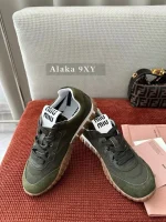 miumiu 2025 Spring/Summer Collection 🆕 Runway Style ~ Tyre Leather Sneakers 👟 Original-Grade Imported Knit Fabric / Suede Leather - 3 Colors Available - Image 36