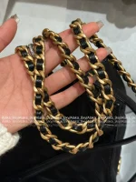 Chanel 25/26 Fall/Winter Collection 🖤 25bag Drawstring Design Chain ⛓️ Logo Caviar Mini Backpack - Image 21