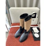 Chanel 2025 Fall/Winter Atelier Collection 👢 Patchwork Suede Mid-Calf Martin Boots for Women - Image 14