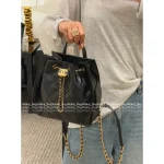 Chanel 25/26 Fall/Winter Collection 🖤 25bag Drawstring Design Chain ⛓️ Logo Caviar Mini Backpack - Image 29