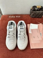 miumiu 2025 Spring/Summer Collection 🆕 Runway Style ~ Tyre Leather Sneakers 👟 Original-Grade Imported Knit Fabric / Suede Leather - 3 Colors Available - Image 27