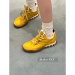 miumiu 2025 Spring/Summer Collection 🆕 Runway Style ~ Tyre Leather Sneakers 👟 Original-Grade Imported Knit Fabric / Suede Leather - 3 Colors Available - Image 23