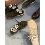 miumiu 2025 Spring/Summer Collection 🆕 Runway Style ~ Tyre Leather Sneakers 👟 Original-Grade Imported Knit Fabric / Suede Leather - 3 Colors Available - Image 22