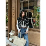 Louis Vuitton 2025 Early Fall/Winter Collection 🔍 Hooded Sleeveless Polar Fleece Granular Print Logo Quilted Vest for Women - Image 2