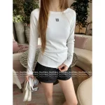 Loewe 2025 Early Fall Collection 🤍 Embroidered Logo Cotton Stretch Slim-Fit Base Layer Long Sleeve - Image 6