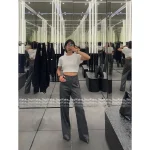 MAISON MARGIELA 2025 Early Fall/Winter Collection 👖 6️⃣ Gray Designer Pocket Trousers for Women - Slims & Lengthens Legs (Perfect for Pear Shape!) - Image 4