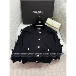 Chanel 2025 Fall/Winter Collection 🎀 Velvet Bow Round Neck Wool Knit Cardigan for Women - Image 2