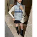 Dior 2025 Fall/Winter Collection 🆕 Classic Letter Logo Bee Embroidery High-Neck Vest Padded Coat - Image 3