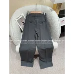 MAISON MARGIELA 2025 Early Fall/Winter Collection 👖 6️⃣ Gray Designer Pocket Trousers for Women - Slims & Lengthens Legs (Perfect for Pear Shape!) - Image 3