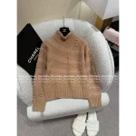 Chanel 2025 Fall/Winter Collection 🐑 Gaole 3D Jacquard Logo Pullover Cashmere/Wool-Silk Blend Sweater for Women - Image 6