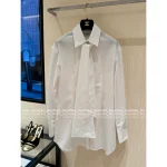 Chanel Rich Girl Aesthetic 🎀 2025 Fall Collection 3D Shirt Collar Bow Design Dress for Women