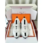 Hermes 2025 Fall/Winter Collection 🐎 Loop Sneaker Leather Sports Shoes 👟 Imported Calfskin/Suede/Lamb Lining