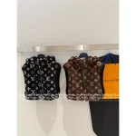 Louis Vuitton 2025 Early Fall/Winter Collection 🔍 Hooded Sleeveless Polar Fleece Granular Print Logo Quilted Vest for Women - Image 16