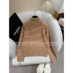Chanel 2025 Fall/Winter Collection 🐑 Gaole 3D Jacquard Logo Pullover Cashmere/Wool-Silk Blend Sweater for Women - Image 5