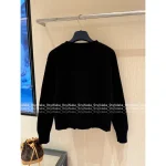 Louis Vuitton 2025 Early Fall/Winter Collection Imported 100% Cashmere Fabric Tie-Waist Genuine Leather Logo Bow Cardigan Sweater - Image 12