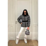 Dior 2025 Fall/Winter Collection 🔍 Letter Logo Waistband Design Puffer High-Neck Down Coat for Women - White Goose Down - Image 4