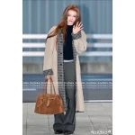 Louis Vuitton K-Pop Idol Same Style 🆕 2025 Early Fall/Winter Collection Reversible Long Trench Coat 🧥 Imported Houndstooth Wool Blend - Image 2