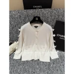 Chanel 2025 Fall/Winter Collection 🎀 Velvet Bow Round Neck Wool Knit Cardigan for Women - Image 9