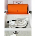 Hermes 2025 Fall/Winter Collection 🐎 Loop Sneaker Leather Sports Shoes 👟 Imported Calfskin/Suede/Lamb Lining - Image 6