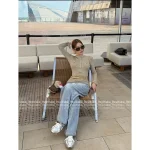 SELF-PORTRAIT Rich Girl's Private Wardrobe 2025 Early Fall Collection Gold-Thread Round Neck Metal Button Chain Belt ⛓️ Flounce Sleeve Pullover Top - Image 4