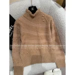 Chanel 2025 Fall/Winter Collection 🐑 Gaole 3D Jacquard Logo Pullover Cashmere/Wool-Silk Blend Sweater for Women - Image 3