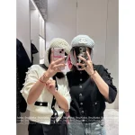 Chanel 2025 Fall/Winter Collection 🤍 100% Kashmir Cashmere Handmade Bow 🎀 Color-Block Pocket Knit Cardigan - Image 10