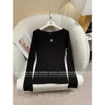 Loewe 2025 Early Fall Collection 🤍 Embroidered Logo Cotton Stretch Slim-Fit Base Layer Long Sleeve - Image 15