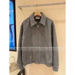 miumiu 2025 Early Fall/Winter Collection 🩶 Minimalist Luxury Gray Tones Lapel Letter Logo Imported Lambswool/Cashmere Jacket