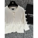 Chanel 2025 Fall/Winter Collection 🎀 Velvet Bow Round Neck Wool Knit Cardigan for Women - Image 7