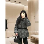 Dior 2025 Fall/Winter Collection 🔍 Letter Logo Waistband Design Puffer High-Neck Down Coat for Women - White Goose Down - Image 13