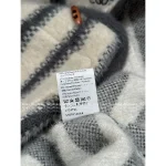 Loewe 2025 Early Fall Collection 🆕 Round Neck Striped Embroidery Toggle Button Pocket Wool Sweater 🐑 Cardigan for Women - Image 8