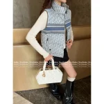 Dior 2025 Fall/Winter Collection 🆕 Classic Letter Logo Bee Embroidery High-Neck Vest Padded Coat - Image 8