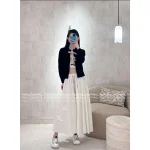 Louis Vuitton 2025 Early Fall/Winter Collection Imported 100% Cashmere Fabric Tie-Waist Genuine Leather Logo Bow Cardigan Sweater - Image 8