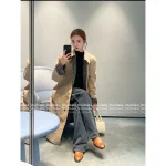 Louis Vuitton K-Pop Idol Same Style 🆕 2025 Early Fall/Winter Collection Reversible Long Trench Coat 🧥 Imported Houndstooth Wool Blend - Image 12