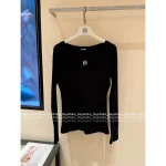 Loewe 2025 Early Fall Collection 🤍 Embroidered Logo Cotton Stretch Slim-Fit Base Layer Long Sleeve