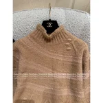 Chanel 2025 Fall/Winter Collection 🐑 Gaole 3D Jacquard Logo Pullover Cashmere/Wool-Silk Blend Sweater for Women - Image 13