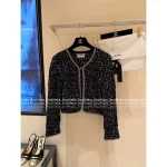 Chanel 2025 Atelier Collection 🔍 Heavyweight Crystal-Embroidered Crochet & Knit Cotton Cardigan - Premium Quality - Image 13