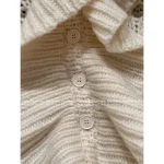 Dior 2025 Fall/Winter Collection ⭐️ Pleated Cut-Out Lace Flounce Fringe Lapel Crochet Wool Blouse for Women - Image 3