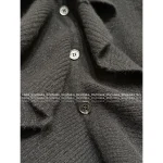 Dior 2025 Fall/Winter Collection 🖤 Pleated Lapel Ruffle Hem Imported Wool 🦙 Knit Dress for Women - Image 5