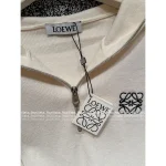 Loewe 2025 Early Fall/Winter Collection ☑️ Embroidered Letter Logo Hooded Wool Knit Pullover for Women - Image 4